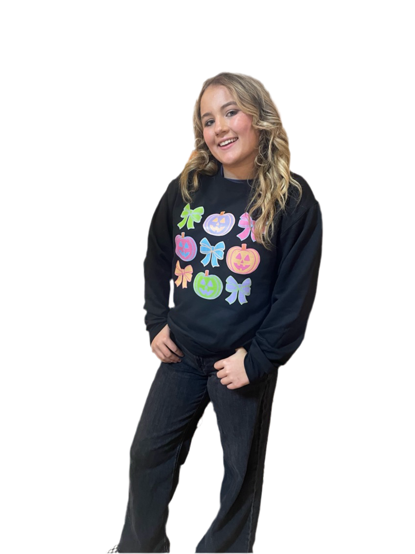 BLACK JACK-O-LANTERN SWEATSHIRT