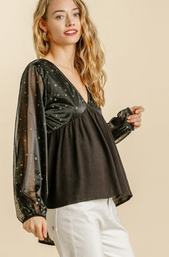 CELESTIAL TOP - BLACK
