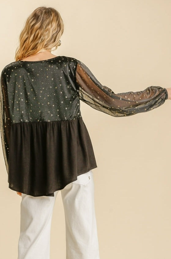 CELESTIAL TOP - BLACK