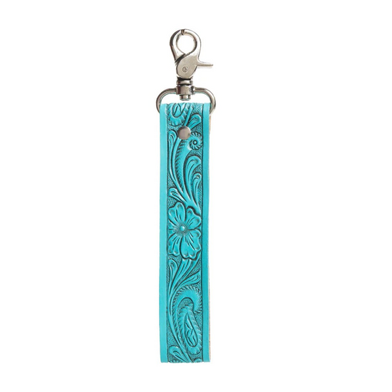 BLOOMING MEADOW KEY FOB - TURQUOISE