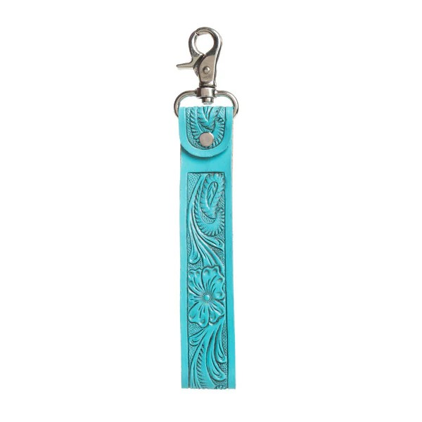 BLOOMING MEADOW KEY FOB - TURQUOISE