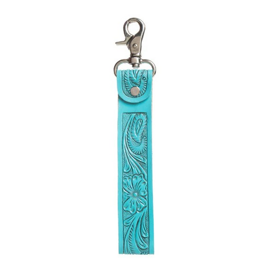 BLOOMING MEADOW KEY FOB - TURQUOISE