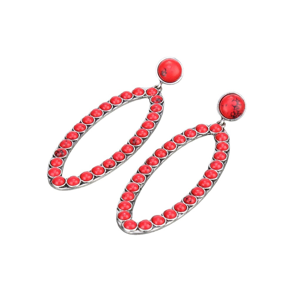 BRAZOS POINT EARRINGS - RED
