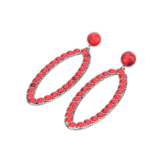 BRAZOS POINT EARRINGS - RED