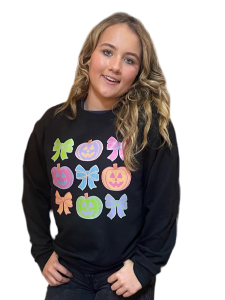 BLACK JACK-O-LANTERN SWEATSHIRT