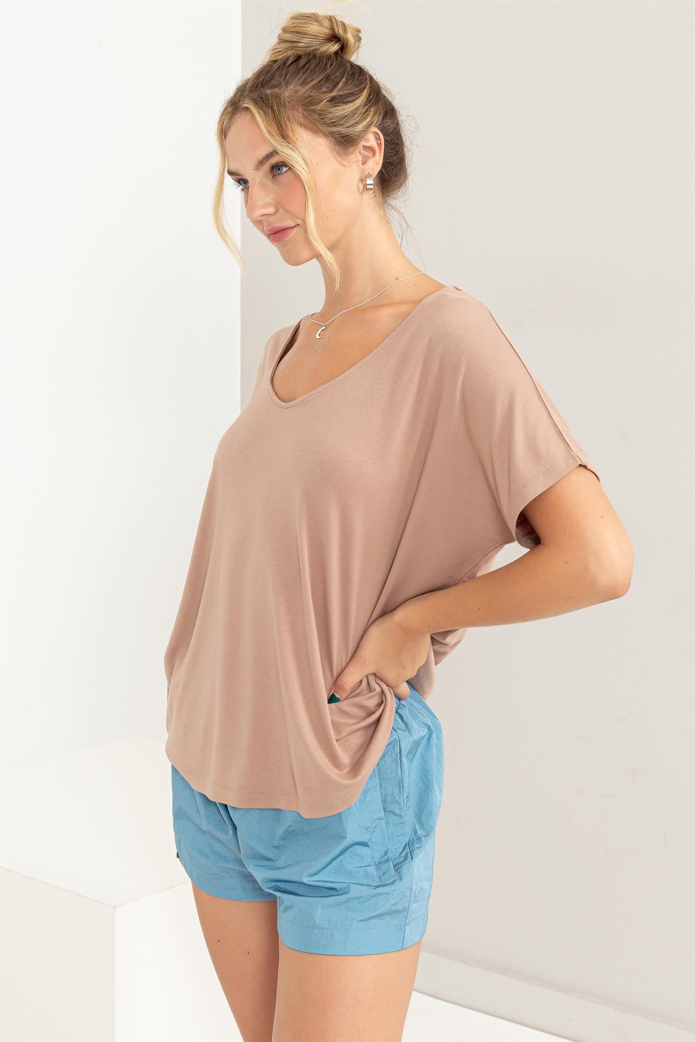 CLEMMIE TOP - KHAKI