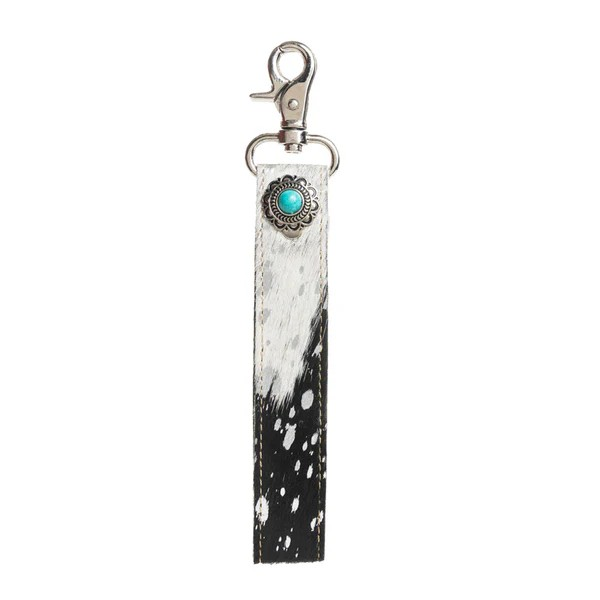 CONCHO DELIGHT KEY FOB - BLACK/WHITE