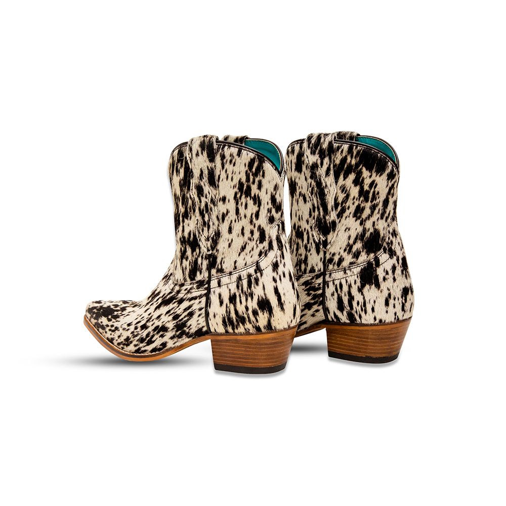 Load image into Gallery viewer, COW BOW WESTERN HAIRON LEATHER BOOTIES
