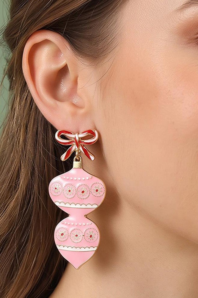 CHRISTMAS ORNAMENT EARRINGS -MINT