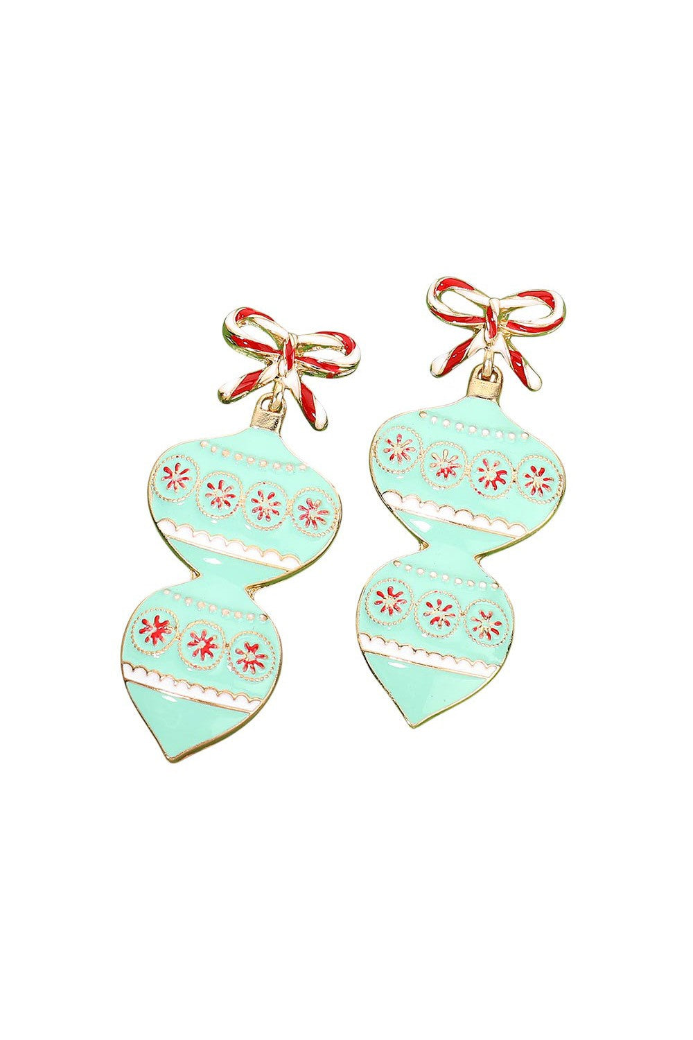 CHRISTMAS ORNAMENT EARRINGS -MINT