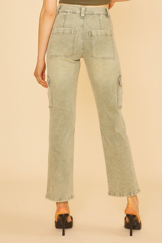 ROCKY ROAD JEANS - OLIVE