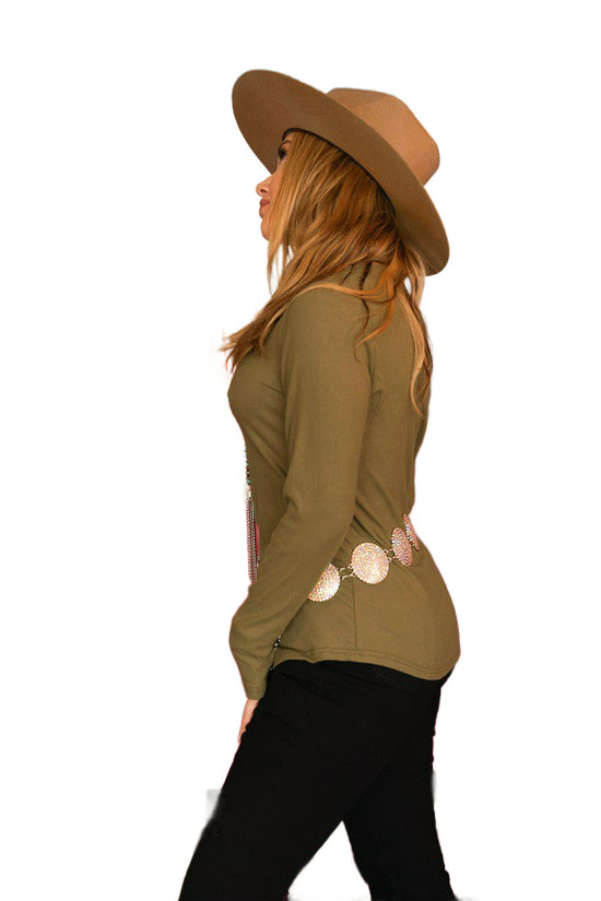 RODEO CONCHO TOP - OLIVE