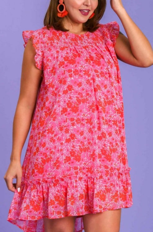 REESE DRESS (PINK) -PLUS
