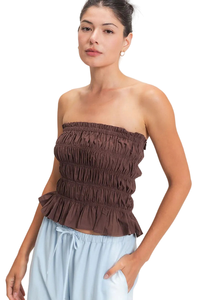 PIPPA TOP - CHOCOLATE