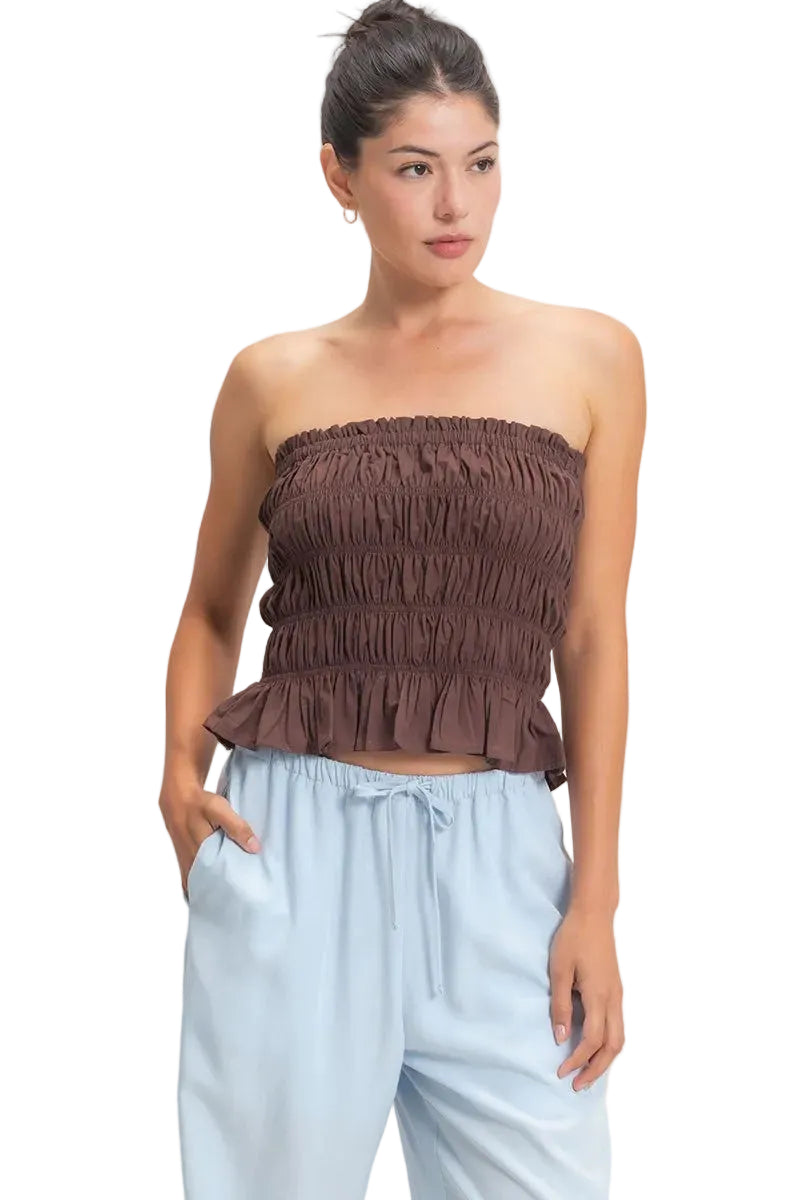 PIPPA TOP - CHOCOLATE