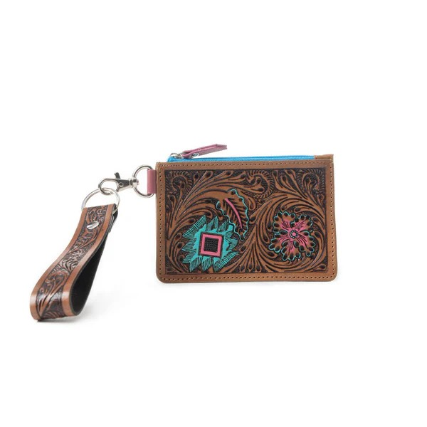 PRIDE OF PRICKLY PEARS CREDIT CARD HOLDER - BROWN/BLUE