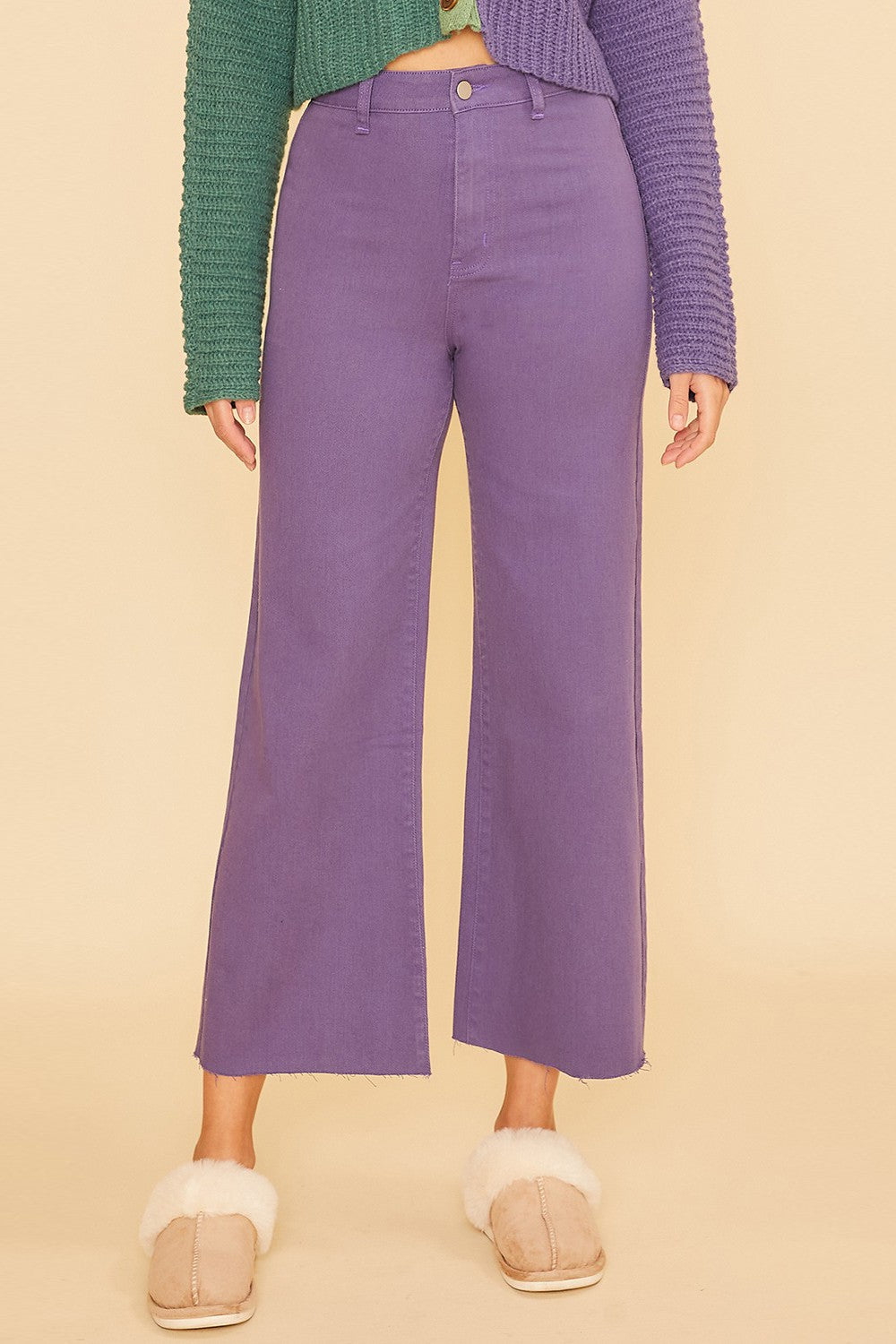 PRISSY PANTS - DARK LAVENDER