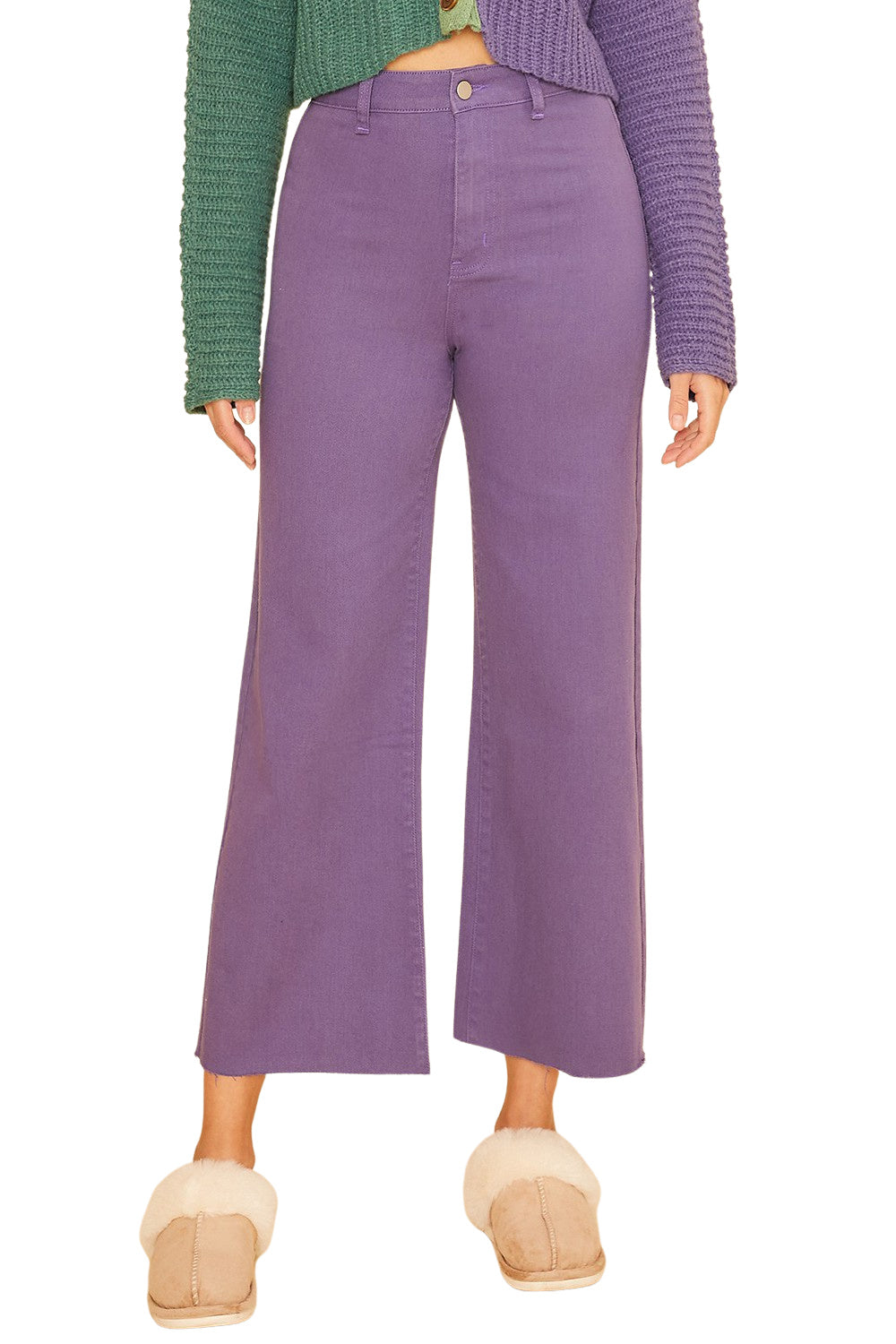 PRISSY PANTS - DARK LAVENDER