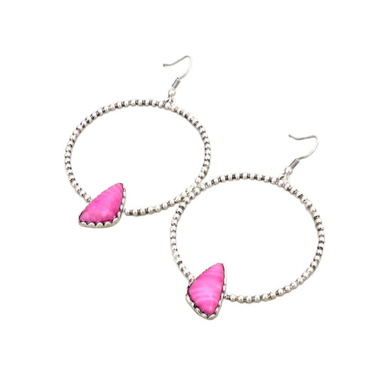 RINGO HOOP EARRINGS - PINK