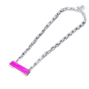 BAR STONE NECKLACE - PINK