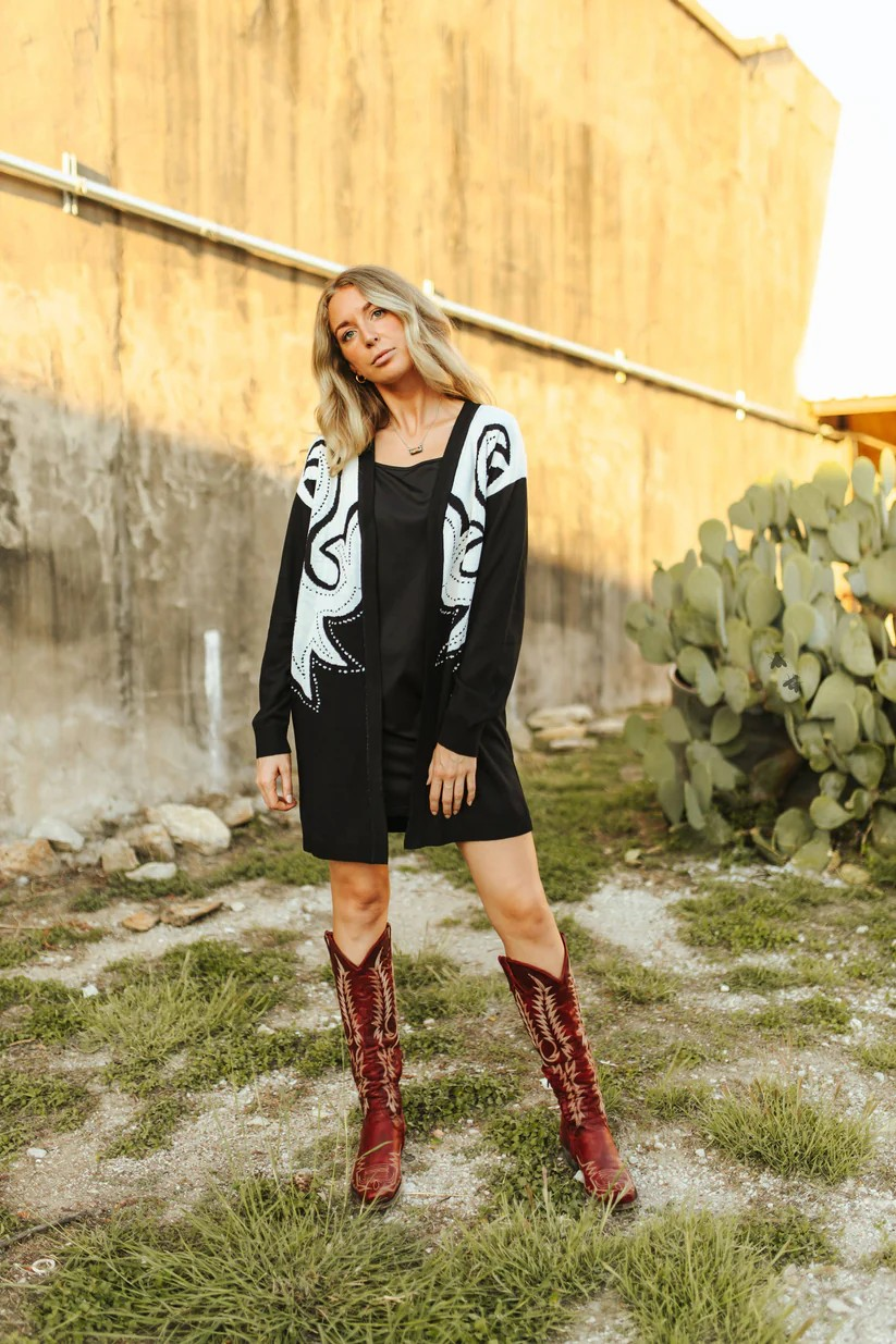 SADDLE SWAPPIN CARDIGAN (REVERSIBLE)