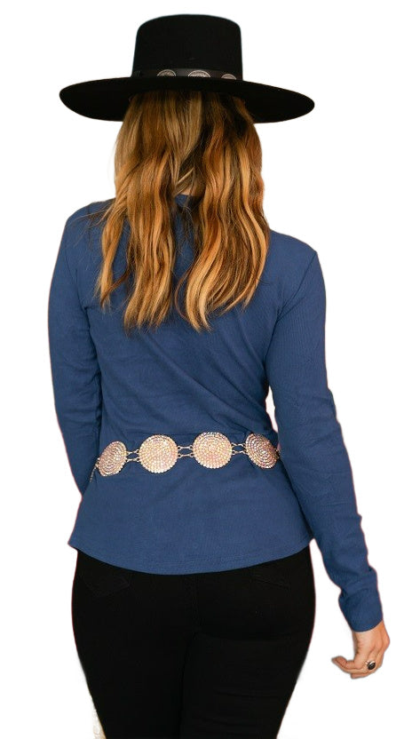 RODEO CONCHO TOP - TEAL