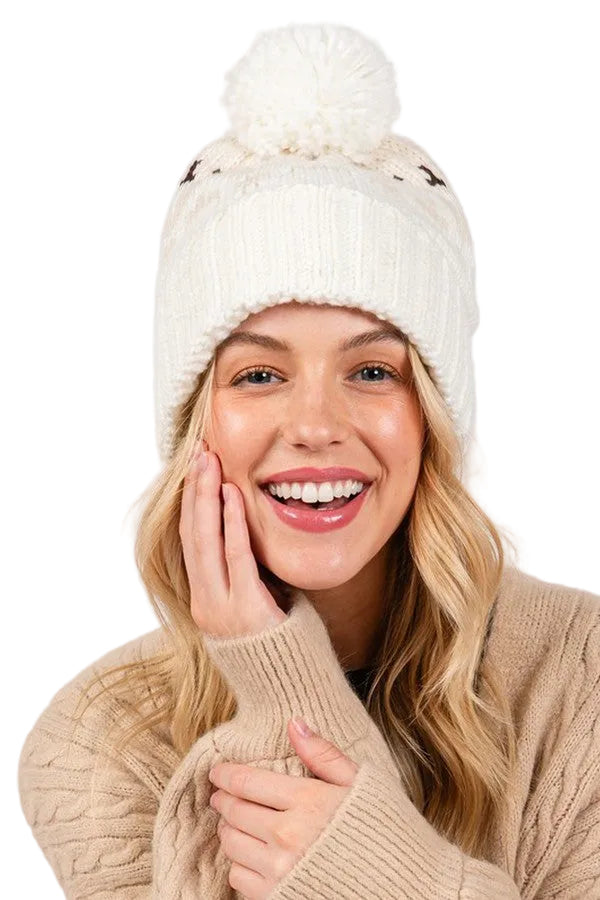 AZTEC BEANIE - IVORY