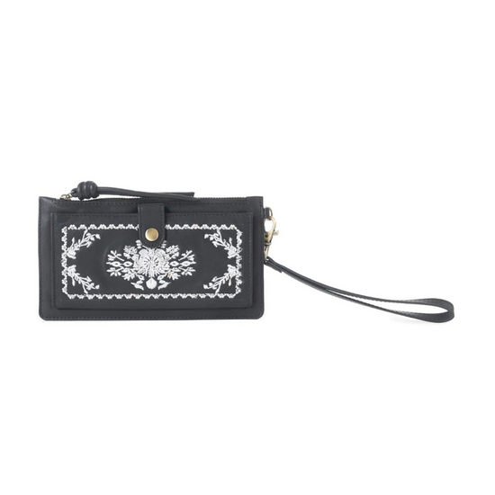 AZURE MESA LEATHER WALLET - BLACK