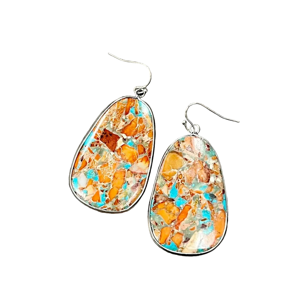 BIG GEMSTONE EARRINGS