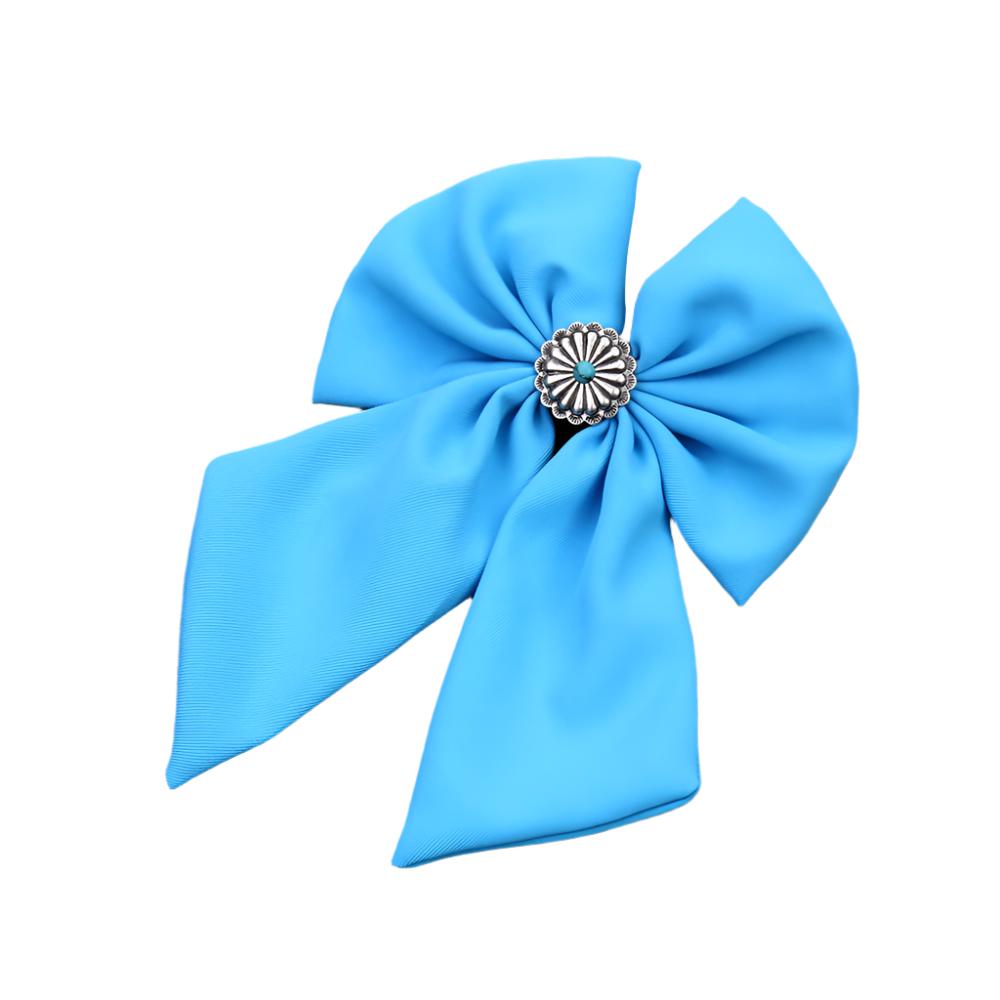 CONCHO BOW HAIR CLIP - TURQ