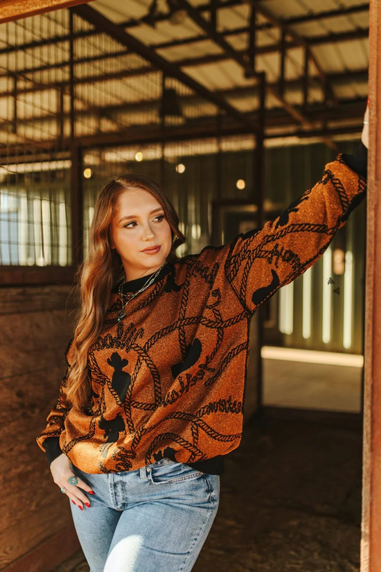 COPPER COWBOY SWEATER - REVERSIBLE