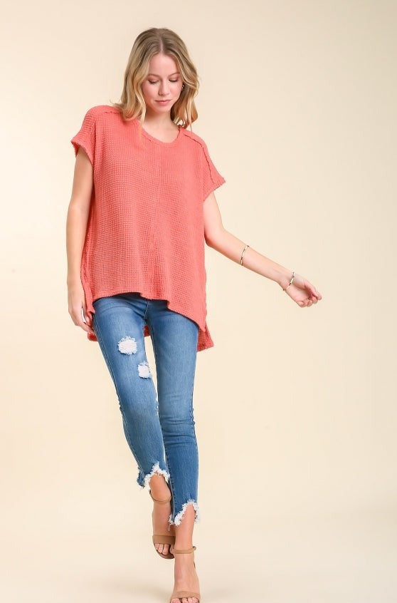 KRYSTAL TOP - CORAL PINK