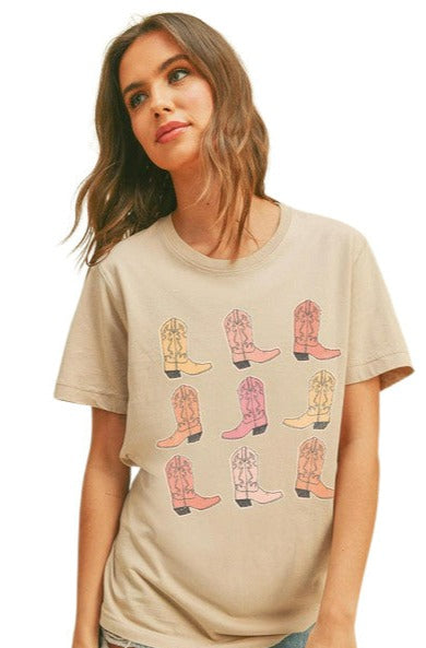 Load image into Gallery viewer, COWBOY BOOTS TEE - BLACK
