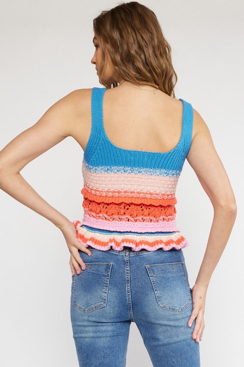 RAQUEL TOP - BLUE COMBO