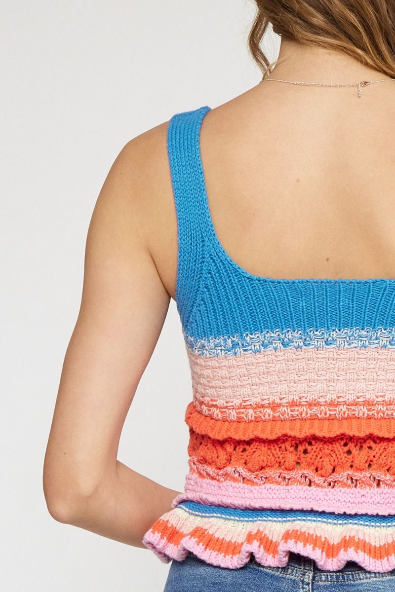 RAQUEL TOP - BLUE COMBO