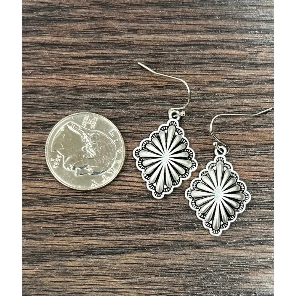 DIAMOND CONCHO EARRINGS