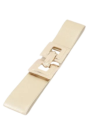 DOUBLE BUCKLE BELT - GOLD