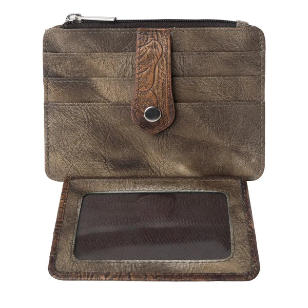 DRIFTWOOD COVER CREDIT CARD HOLDER - OLIVE BROWN