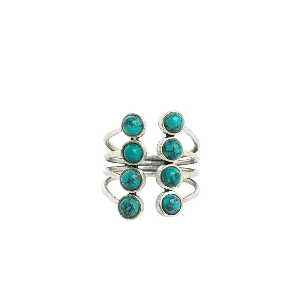 EIGHT MOONS ROUND RING