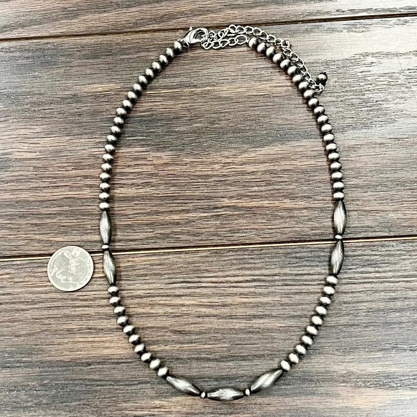 ELONGATED BEAD NAVAJO NECKLACE
