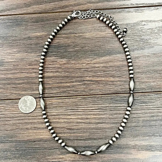 ELONGATED BEAD NAVAJO NECKLACE