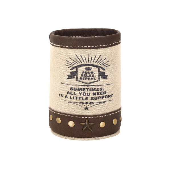 EMOTIONAL SUPPORT BEER CAN HOLDER - CREAM