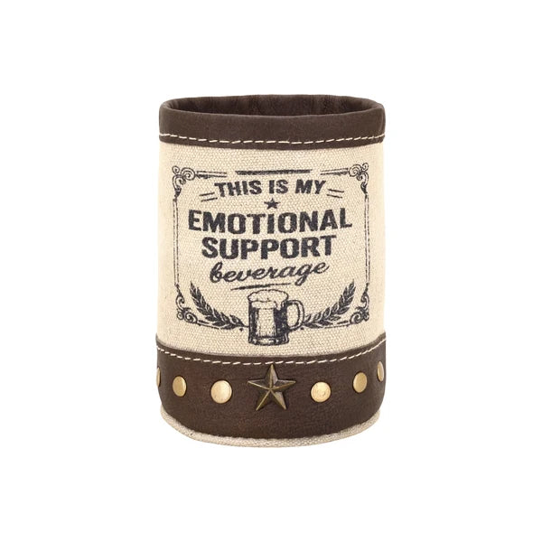 EMOTIONAL SUPPORT BEER CAN HOLDER - CREAM