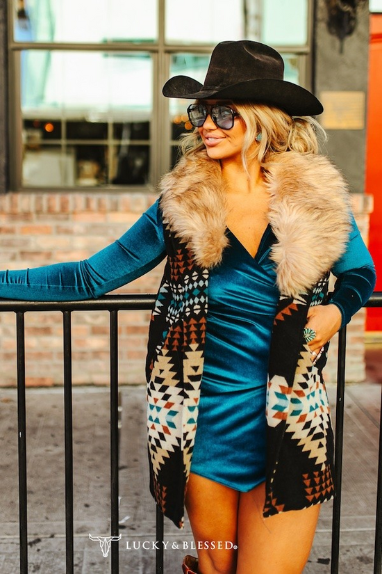 ACTIN' UP FUR COLLAR VEST