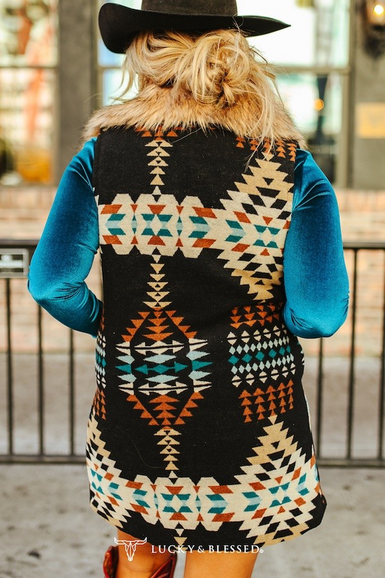 ACTIN' UP FUR COLLAR VEST