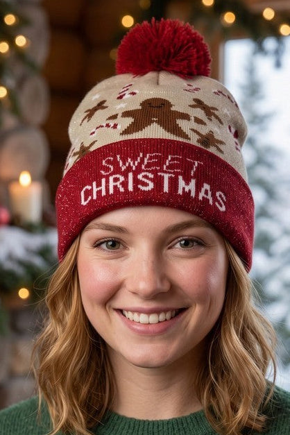 SWEET CHRISTMAS BEANIE - GINGERBREAD