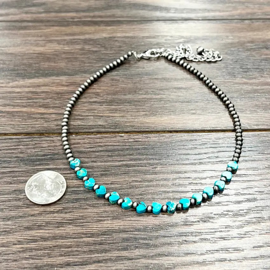 HEART TURQ NAVAJO NECKLACE