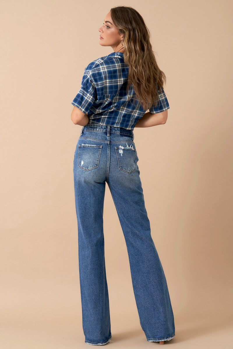 Load image into Gallery viewer, HIGH RISE HILL JEANS
