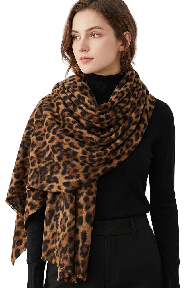 LEOPARD WRAP SCARF