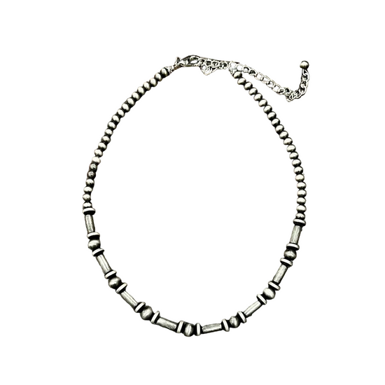 LONG AND FLAT BEAD NAVAJO NECKLACE